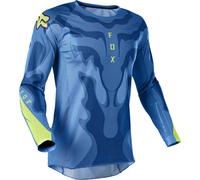 FOX Airline Exo Maglia Motocross, blu-giallo, taglia M per maschi
