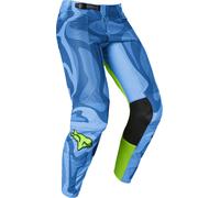 FOX Airline Exo Pantaloni Motocross, blu/giallo, Taglia 30