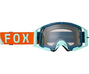 FOX Airspace Tine Maschera da motocross, turchese-arancione per maschi