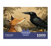 Fox And Crow Puzzle Giochi 1000 Pezzi Regalo Per Lui E Per Lei Arte Animal Puzzle Adulti Foto 70x50cm/1000pcs
