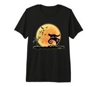 Fox And Moon Scary Animals Funny Halloween Costume Maglietta Premium