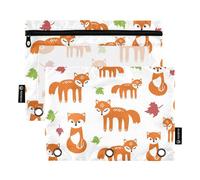 Fox Animal Forest Merry Christmas 3 raccoglitori ad anelli astuccio 2 pz cartelle di file per ufficio esame cerniera borsa cancelleria