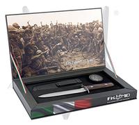 FOX ARDITI ED Limitata con Scatola e Medaglia Knife zircote Wood Handle N690 Satin Blade