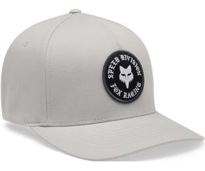 FOX Badge Flexfit Cap, Grigio chiaro, Taglia L/XL