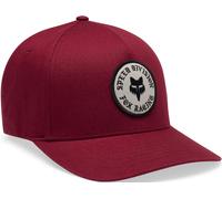FOX Badge Flexfit Cap, rosso scuro, Taglia L/XL