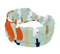 Fox Bear - Fasce larghe per capelli da donna, antiscivolo, sportive, elastiche, per yoga, allenamento, tutti i giorni