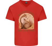 Fox Benvenuto Inverno E Giorni Pigri Uomo V-Neck T-Shirt In Cotone