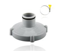 Fox·Bunny Adattatore per tubo di aspirazione (Ø 80 mm a Ø 32 mm), adattatore per tubo flessibile per impianto di filtraggio per piscine Quick-up di Intex e Bestway con fascetta per tubo flessibile