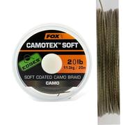 Fox Camotex Soft Coated Camo Braid 20 m - Cavo terminale, portata: 20lbs/9,1kg