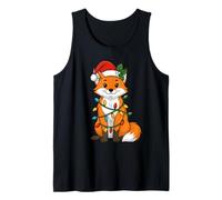 Fox Christmas Tree Lights Pigiama Ragazze Ragazzi Natale Canotta