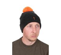 Fox Collection Cappello Bobble Nero/Arancione / Abbigliamento Da Pesca A Carpa