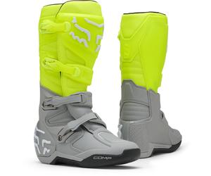 FOX Comp Bicolor Stivali da motocross, giallo/grigio, Taglia 10