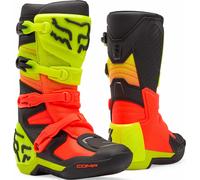 FOX Comp Stivali da motocross giovanili, Arancione/Giallo, Taglia 8