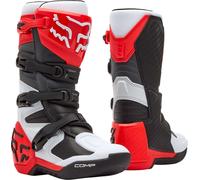 FOX Comp Stivali da motocross giovanili, bianco/rosso, Taglia 3