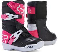 FOX Comp Stivali da motocross giovanili, nero/rosa, Taglia 10