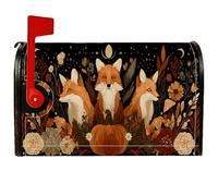Fox Coperture magnetiche per cassette postali, autunnali rustiche fiori di zucca autunnali, protezione per cassetta postale arancione per decorazione da giardino e cortile, 53 x 64 cm