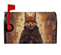 Fox Coperture magnetiche per cassette postali, fantasiose foglie rustiche mantello autunnale arancione copertura per cassetta della posta per esterni decorazione cortile 53 x 64 cm