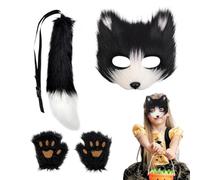 Fox Costume Realistic Adjustable Dress Up Versatile Animal Face Cover