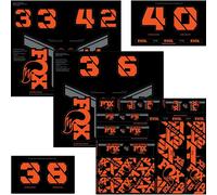 Fox Custom Fork/Rear Shock 2021 Stickers Kit One Size, Ciclismo Unisex Adulto, N