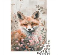 Fox della giungla Puzzle Impossibili 1000Pcs Fiori Plants Decorazione Per La Casa. Giochi Rilassamento E Intelligence Per Adulti E Ragazzi Da 14 Anni 1000pcs (75x50cm)