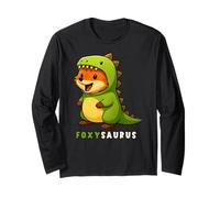 Fox Dinosaur Costume Foxy Saurus Trex Amante Animali Ragazzi Ragazze Maglia a Manica
