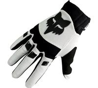 Fox Dirtpaw Glove Bicicletta MTB I Ebike I Racing I Dirt I BMX I MX Moto Cross I Dito Lungo I Caviglia I Guanti Imbottiti (Bianco, L = Large)
