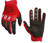 Fox Dirtpaw Guanto Guanti MTB Bicicletta MX Cross Dirt Ebike Dita Lunghe Rosso S