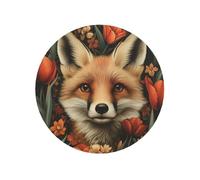 Fox e magneti magnetici rotondi del frigorifero dei tulipani rossi per il bene durevole della cucina con magnetismo duraturo