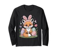 Fox Easter Bunny Eggs Foxes Maglia a Manica
