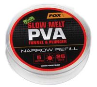 Fox Edges PVA Mesh Refill Slow Melt - Tubo in PVA per sistema Fox Mesh System, rete idrosolubile per la pesca alla carpa, rete di alimentazione, dimensioni: 25 mm Narrow