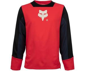 Fox Enfants Defend Elevated Maillot, Red, 140 Maglie Ciclismo, Rosso Fluorescente, 22 Unisex-Bambini e Ragazzi