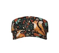 Fox Fall Forest Flower Cappello Visiera da Donna Visiera da Golf Sport Visiera Parasole Cappelli per Donna Uomo