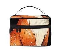 Fox Fall Forest Travel Makeup Bag - Organizer portatile per articoli da toeletta con scomparti con cerniera per spazzole, bottiglie e prodotti per la cura della pelle