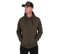 Fox Felpa Leggera Verde E Nera Con Zip Integrale