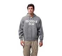 Fox, Felpa Unisex per Adulti, con Cappuccio, Moto-X, Oversize, FLC, Zip Heather Graphite M, Blouse, M