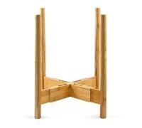 Fox & Fern Supporto per piante in legno per vasi per piante, supporto per piante da interno, robusto e regolabile, supporto per vasi da fiori in bambù facile da montare, supporto ecologico per interni