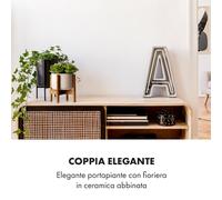 Thorn Fioriera con portavaso, stile anni '50, 2 misure
