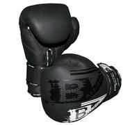 FOX-FIGHT B7 Guanti Da Boxe In Vera Pelle Muay Thai Mma Black Edition