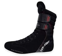 FOX-FIGHT Extreme Scarpe da Boxe, Scarpe Abbigliamento Allenamento Body Building Palestra Sport Arti Marziali, Nero 43