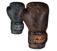 FOX-FIGHT Legend Guantoni da boxe | vera pelle per una lunga durata | protezione e stabilità | boxe Muay Thai Training Sparring MMA | 10 12 14 16 OZ (nero, 10 oz)