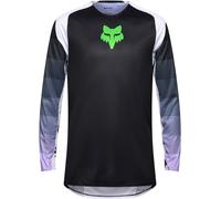 FOX Flexair Grid Maglia da motocross, nero/viola, Taglia L