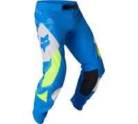 FOX Flexair Tactile Pantaloni da motocross, blu/neon giallo, Taglia 34