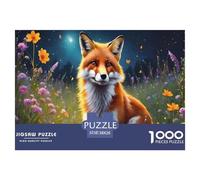 Fox Flower And Grass Landscape Puzzle Giochi 1000 Pezzi Per Adulti E Ragazzi Arte Interesting Puzzle Adulti Idea Regalo Per 38x26cm/1000pcs