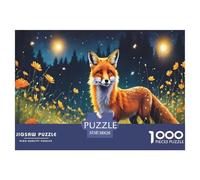 Fox Flower And Grass Landscape Puzzle Giochi 1000 Pezzi Per Gioco Familiare Arte Interesting Puzzle Adulti Foto 38x26cm/1000pcs