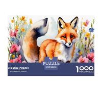 Fox Flower Puzzle Giochi 1000 Pezzi Regalo Per Lui E Per Lei Arte Interesting Puzzle Adulti Foto 38x26cm/1000pcs