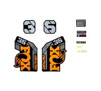 FOX Fork 36 Decal Kit: F-S 26" Orange Logo Matte Black 2021