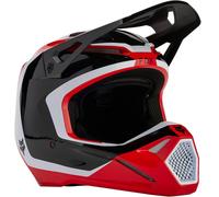 FOX V1 Nitro MIPS Casco Motocross, nero-bianco-rosso, taglia S