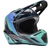 FOX V3 RS Canvas Casco da motocross, nero-blu, taglia M per maschi