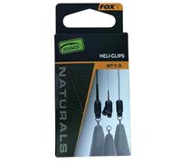 FOX Fox Heli Clips - Kit per pesca alla carpa, clip per elicottero in attesa di brevetto, compatibile con Leadcore, 3 set completi, colori mimetici e naturali (naturale)