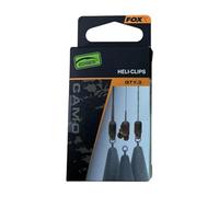 FOX Fox Heli Clips - Kit per pesca alla carpa, clip per elicottero in attesa di brevetto, compatibile con Leadcore, 3 set completi, colori mimetici e naturali (mimetico)